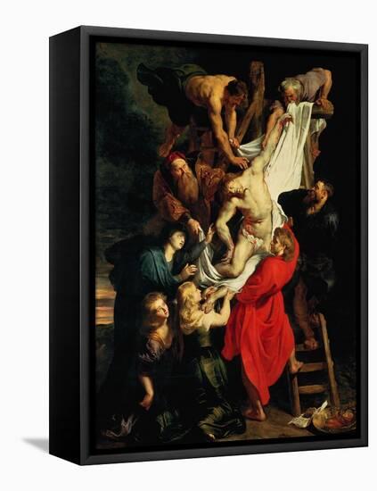 The Descent from the Cross. Central Panel, 1612-1614-Peter Paul Rubens-Framed Premier Image Canvas