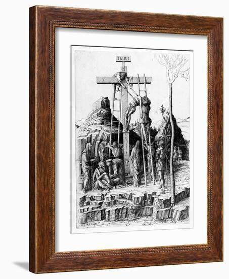 The Descent from the Cross (Engraving)-Andrea Mantegna-Framed Giclee Print