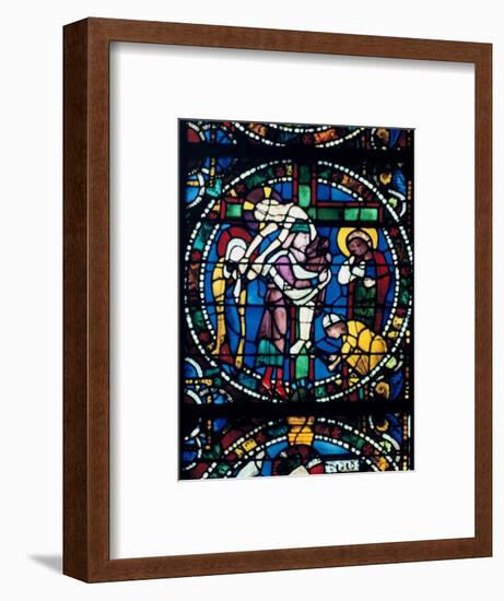 The Descent from the Cross, stained glass, Chartres Cathedral, France, 1194-1260. Artist: Unknown-Unknown-Framed Giclee Print