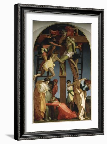 The Descent from the Cross-Rosso Fiorentino (Battista di Jacopo)-Framed Giclee Print