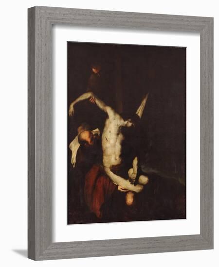 The Descent from the Cross-Luca Giordano-Framed Giclee Print