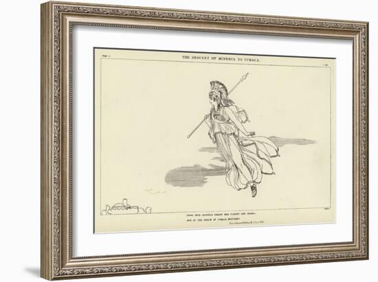 The Descent of Minerva to Ithaca-John Flaxman-Framed Giclee Print