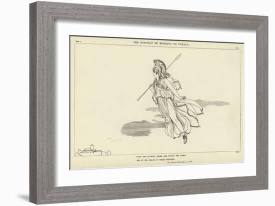 The Descent of Minerva to Ithaca-John Flaxman-Framed Giclee Print