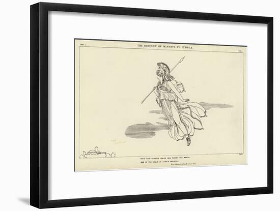 The Descent of Minerva to Ithaca-John Flaxman-Framed Giclee Print