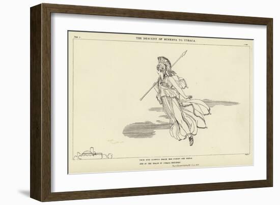 The Descent of Minerva to Ithaca-John Flaxman-Framed Giclee Print