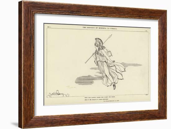 The Descent of Minerva to Ithaca-John Flaxman-Framed Giclee Print