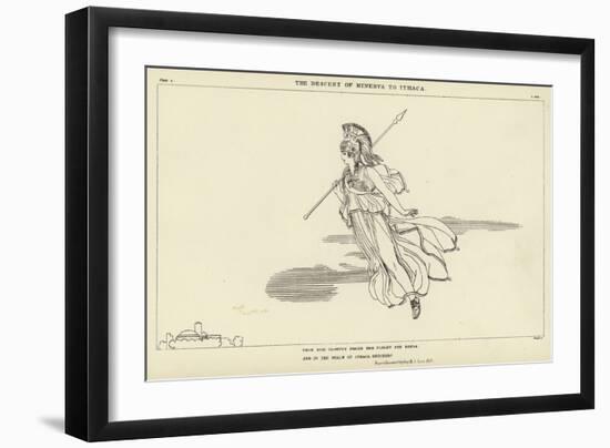 The Descent of Minerva to Ithaca-John Flaxman-Framed Giclee Print