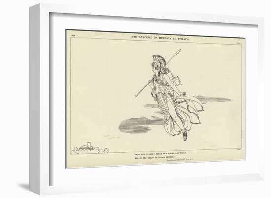 The Descent of Minerva to Ithaca-John Flaxman-Framed Giclee Print