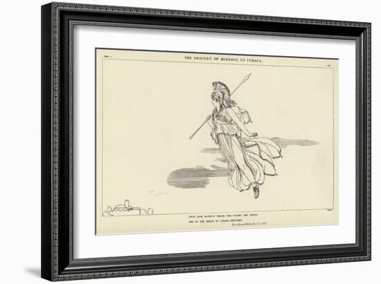 The Descent of Minerva to Ithaca-John Flaxman-Framed Giclee Print