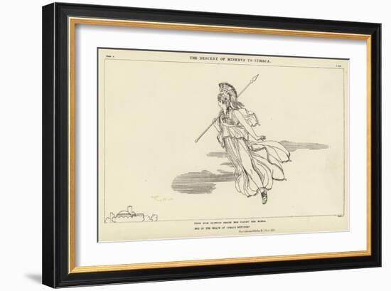 The Descent of Minerva to Ithaca-John Flaxman-Framed Giclee Print