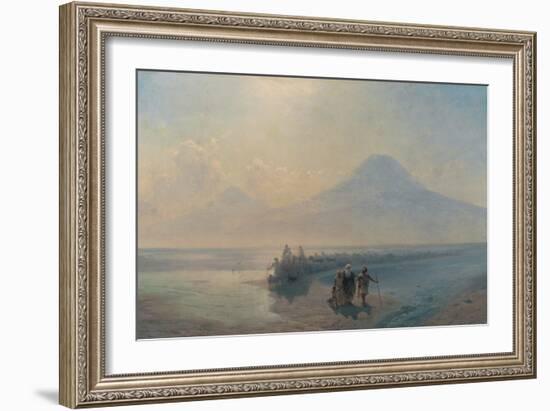 The Descent of Noah from Mount Ararat-Ivan Konstantinovich Aivazovsky-Framed Giclee Print