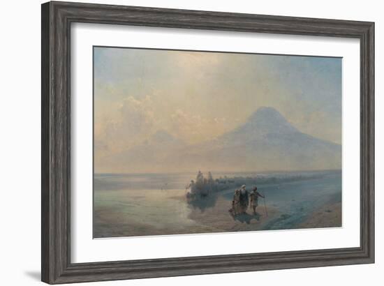 The Descent of Noah from Mount Ararat-Ivan Konstantinovich Aivazovsky-Framed Giclee Print