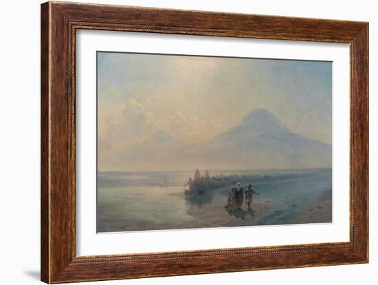 The Descent of Noah from Mount Ararat-Ivan Konstantinovich Aivazovsky-Framed Giclee Print