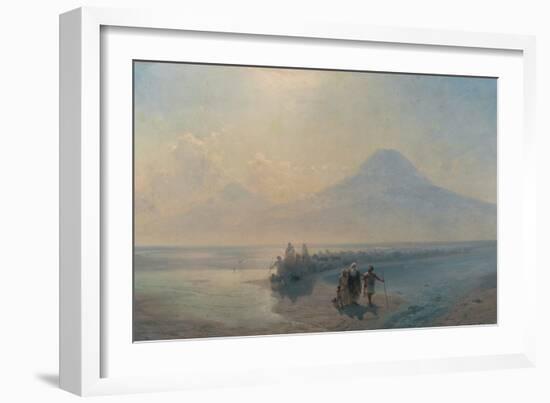 The Descent of Noah from Mount Ararat-Ivan Konstantinovich Aivazovsky-Framed Giclee Print