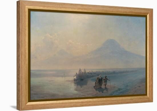 The Descent of Noah from Mount Ararat-Ivan Konstantinovich Aivazovsky-Framed Premier Image Canvas