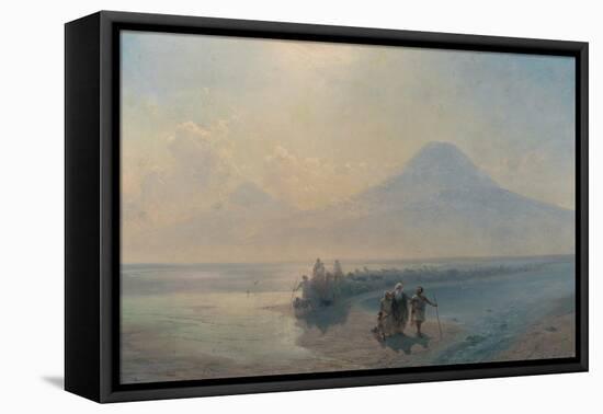 The Descent of Noah from Mount Ararat-Ivan Konstantinovich Aivazovsky-Framed Premier Image Canvas