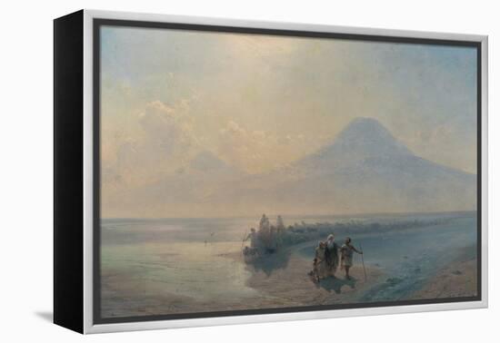 The Descent of Noah from Mount Ararat-Ivan Konstantinovich Aivazovsky-Framed Premier Image Canvas