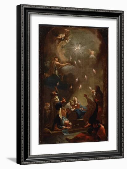 The Descent of the Holy Spirit (Pentecos), C. 1750-Joseph Ignaz Mildorfer-Framed Giclee Print