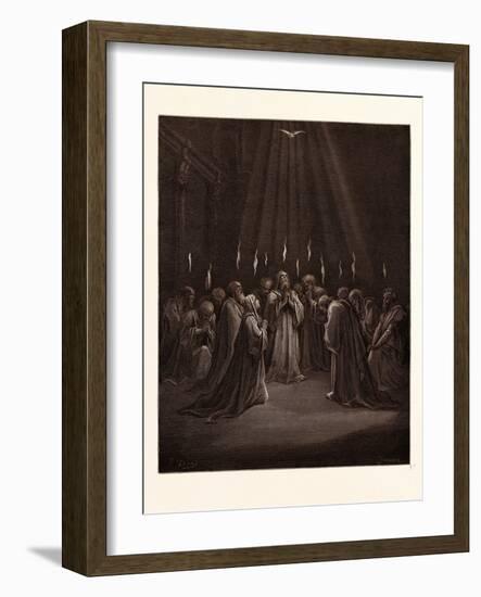 The Descent of the Spirit-Gustave Dore-Framed Giclee Print