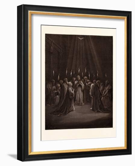 The Descent of the Spirit-Gustave Dore-Framed Giclee Print