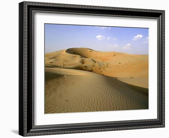 The desert near al-'Ain - sand dunes in striking pink colour-Werner Forman-Framed Giclee Print