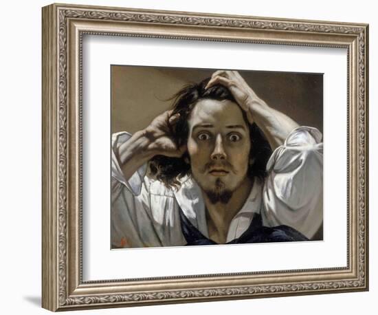 The Desperate Man (Self-Portrai)-Gustave Courbet-Framed Giclee Print