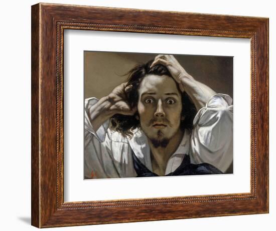 The Desperate Man (Self-Portrai)-Gustave Courbet-Framed Giclee Print