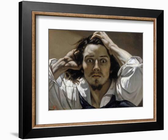 The Desperate Man (Self-Portrai)-Gustave Courbet-Framed Giclee Print