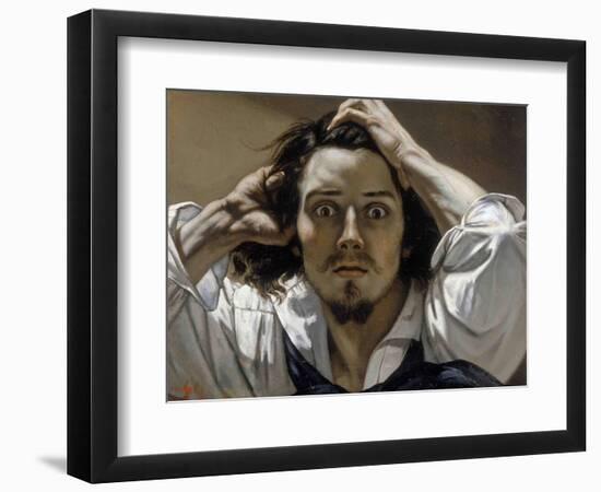 The Desperate Man (Self-Portrai)-Gustave Courbet-Framed Giclee Print