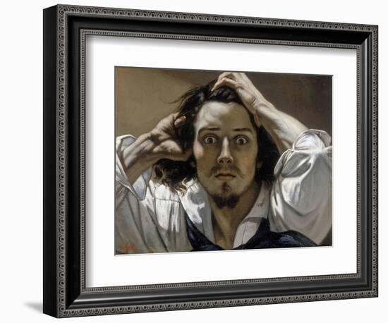 The Desperate Man (Self-Portrai)-Gustave Courbet-Framed Giclee Print