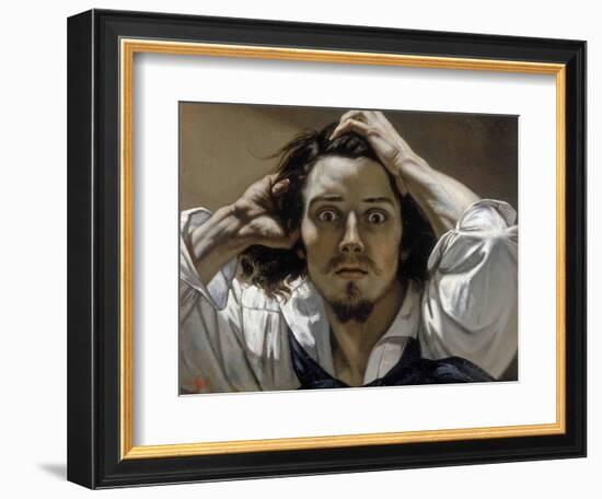 The Desperate Man (Self-Portrai)-Gustave Courbet-Framed Giclee Print