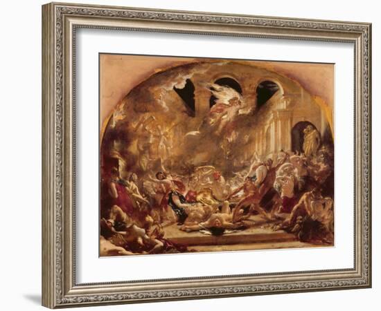 The Destroying Angel and Daemons of Evil Interrupting the Orgies of the Vicious and Intemperate-William Etty-Framed Giclee Print