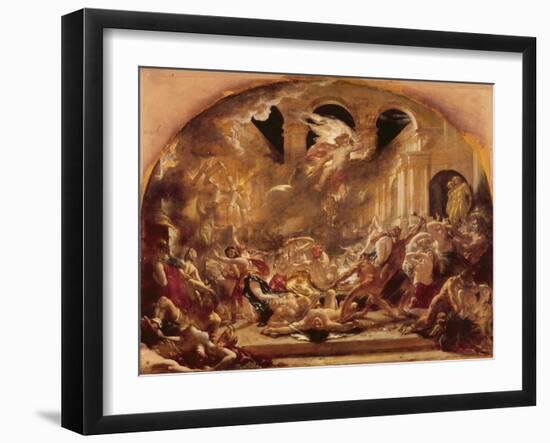 The Destroying Angel and Daemons of Evil Interrupting the Orgies of the Vicious and Intemperate-William Etty-Framed Giclee Print