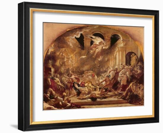 The Destroying Angel and Daemons of Evil Interrupting the Orgies of the Vicious and Intemperate-William Etty-Framed Giclee Print