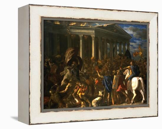 The Destruction and the Sack of the Temple of Jerusalem, 1625-26-Nicolas Poussin-Framed Premier Image Canvas