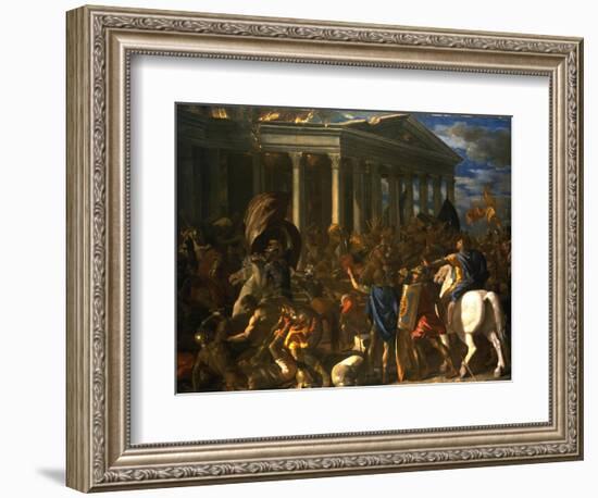 The Destruction and the Sack of the Temple of Jerusalem, 1625-26-Nicolas Poussin-Framed Giclee Print