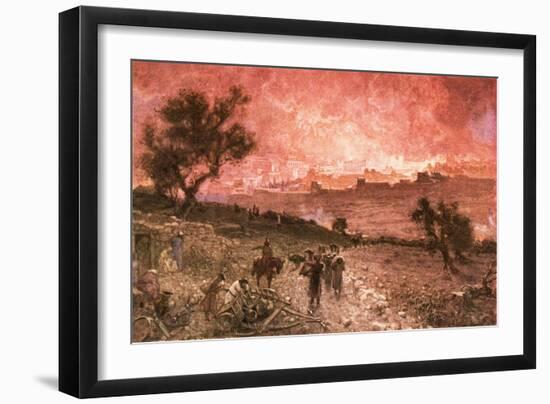 The Destruction of Jerusalem by Nebuzar-Adan-William Brassey Hole-Framed Giclee Print