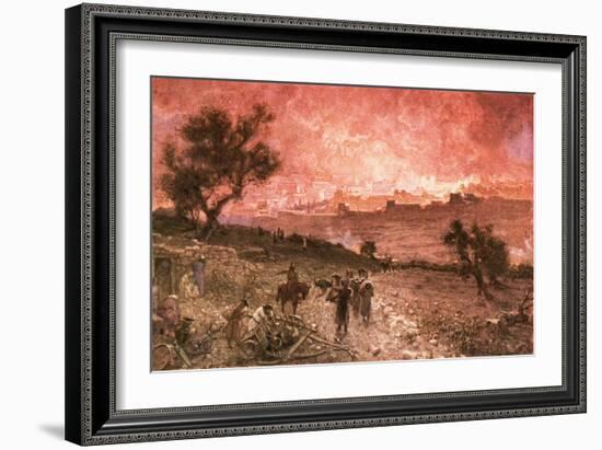 The Destruction of Jerusalem by Nebuzar-Adan-William Brassey Hole-Framed Giclee Print