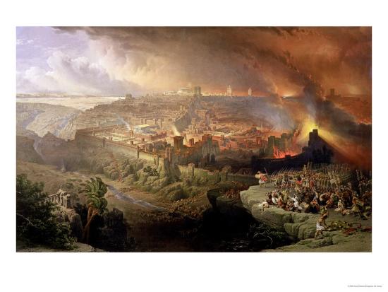 The Destruction of Jerusalem in 70 AD Giclee Print by David Roberts ...
