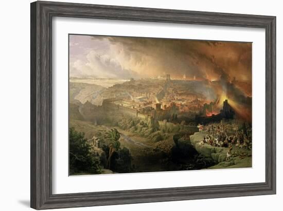 The Destruction of Jerusalem in 70 AD-David Roberts-Framed Giclee Print