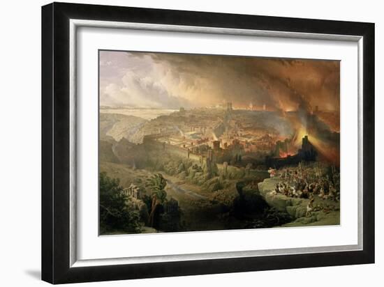 The Destruction of Jerusalem in 70 AD-David Roberts-Framed Giclee Print