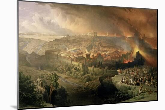 The Destruction of Jerusalem in 70 AD-David Roberts-Mounted Giclee Print