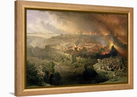 The Destruction of Jerusalem in 70 AD-David Roberts-Framed Premier Image Canvas