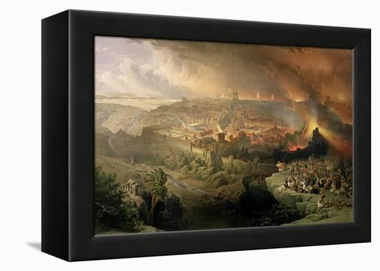 The Destruction of Jerusalem in 70 AD-David Roberts-Framed Premier Image Canvas