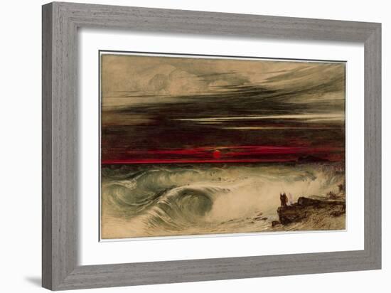 The Destruction of Pharaoh's Host, 1836 (W/C, Oil and Ink on Paper)-John Martin-Framed Giclee Print