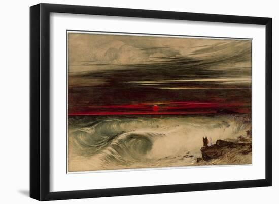 The Destruction of Pharaoh's Host, 1836 (W/C, Oil and Ink on Paper)-John Martin-Framed Giclee Print