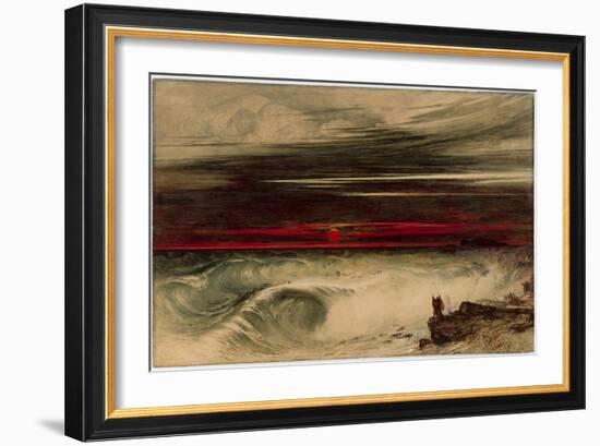 The Destruction of Pharaoh's Host, 1836 (W/C, Oil and Ink on Paper)-John Martin-Framed Giclee Print