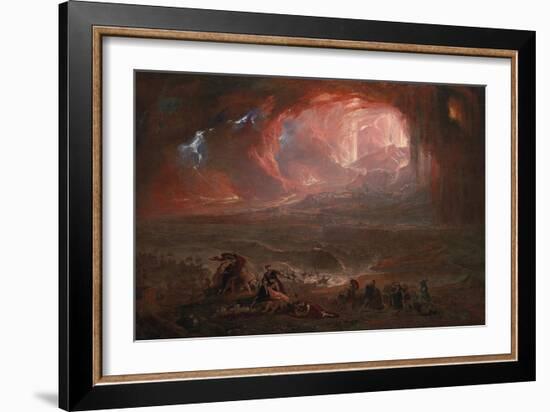 The Destruction of Pompei and Herculaneum-John Martin-Framed Giclee Print