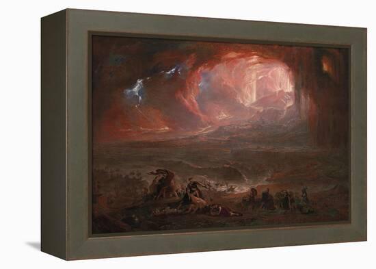 The Destruction of Pompei and Herculaneum-John Martin-Framed Premier Image Canvas