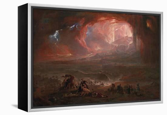 The Destruction of Pompei and Herculaneum-John Martin-Framed Premier Image Canvas